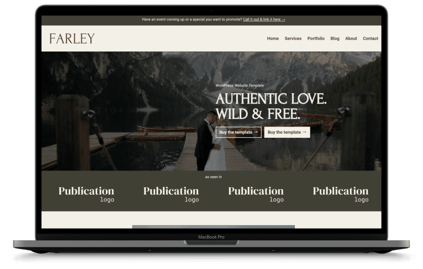 Wordpress divi website template for natural creatives